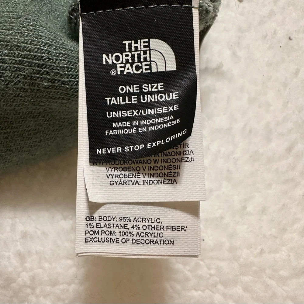Green Knit North Face Hat
